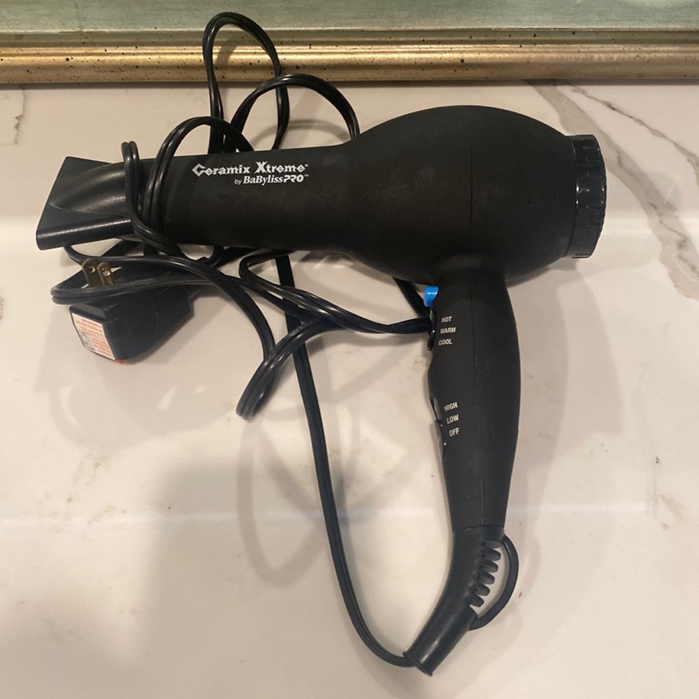 Ceramic hair dryer.
